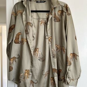 Zara Silky Top — size small